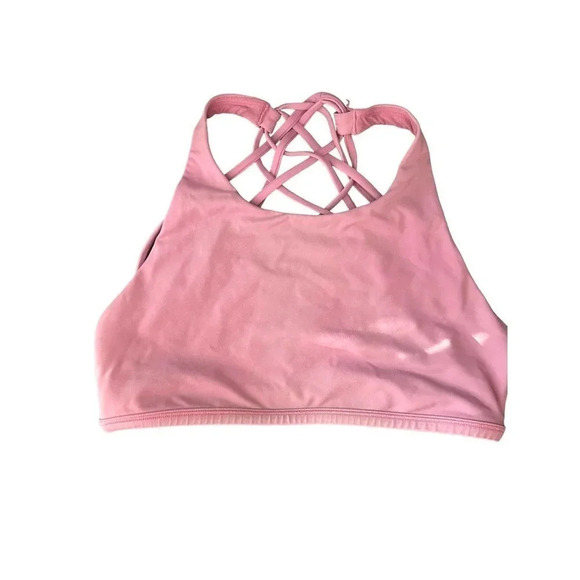 Lululemon Free To Be Women's Miami Pink Cross Back Wild Sport Bra Size 8 - Picture 1 of 4